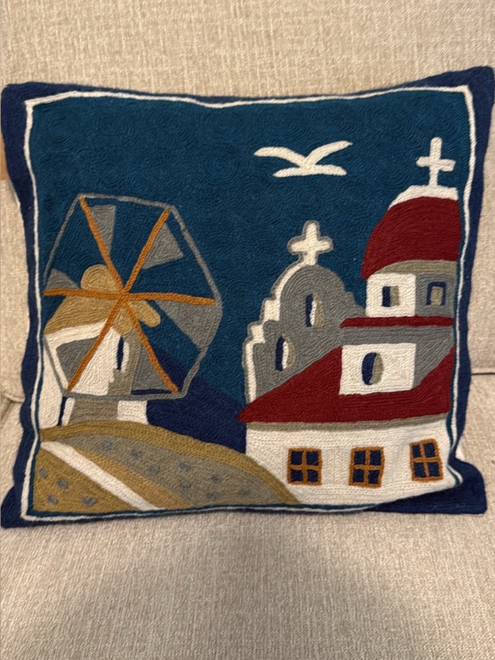 Handmade Greek Decorative Pillow